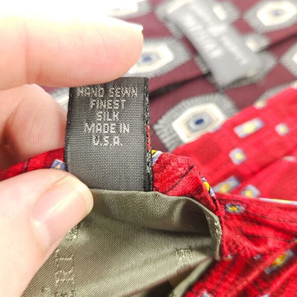 2 Robert Talbott Geometric Silk Mens Ties Made in the USA 58" x 4" - Picture 5 of 9